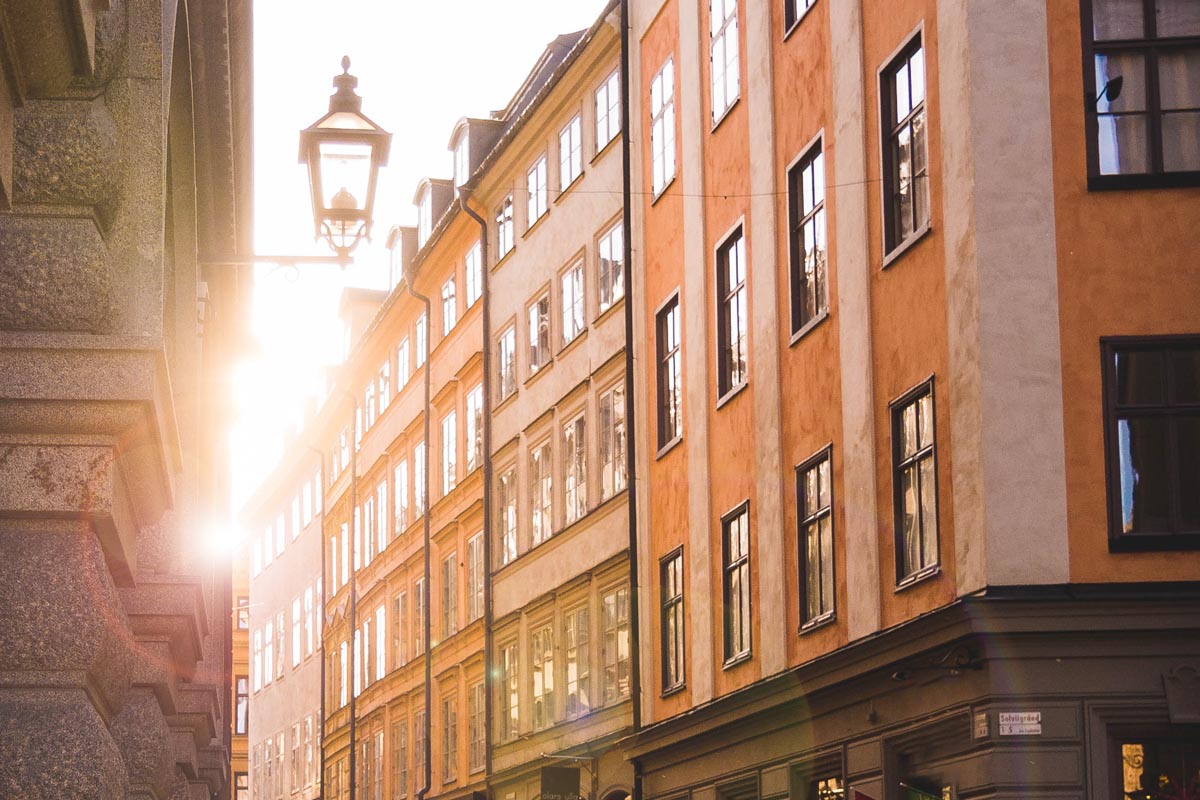 Solinstrålning i en byggnad