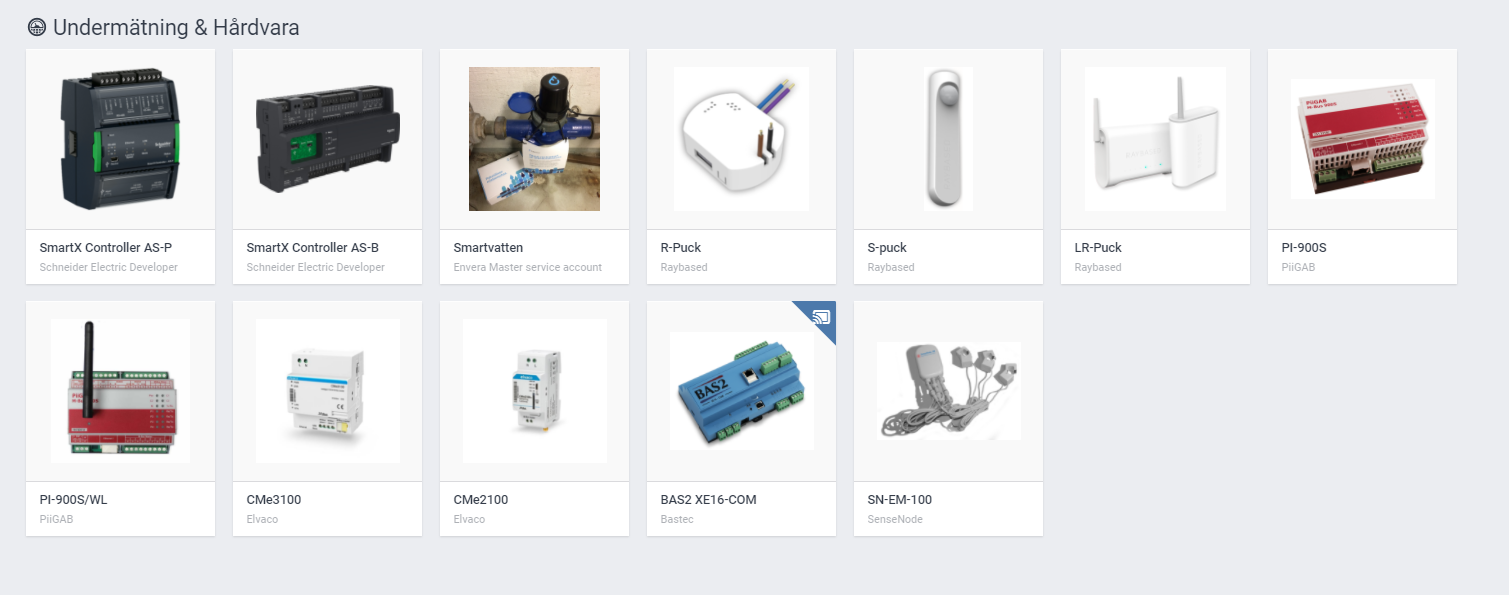 Mätare och sensorer som samlar in energidata Mätare och sensorer för undermätning