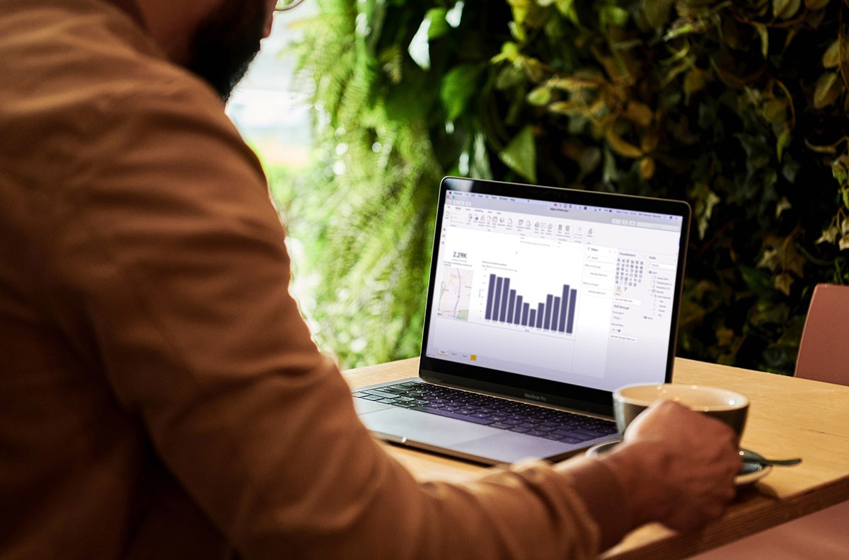 Grafer på en datorskärm